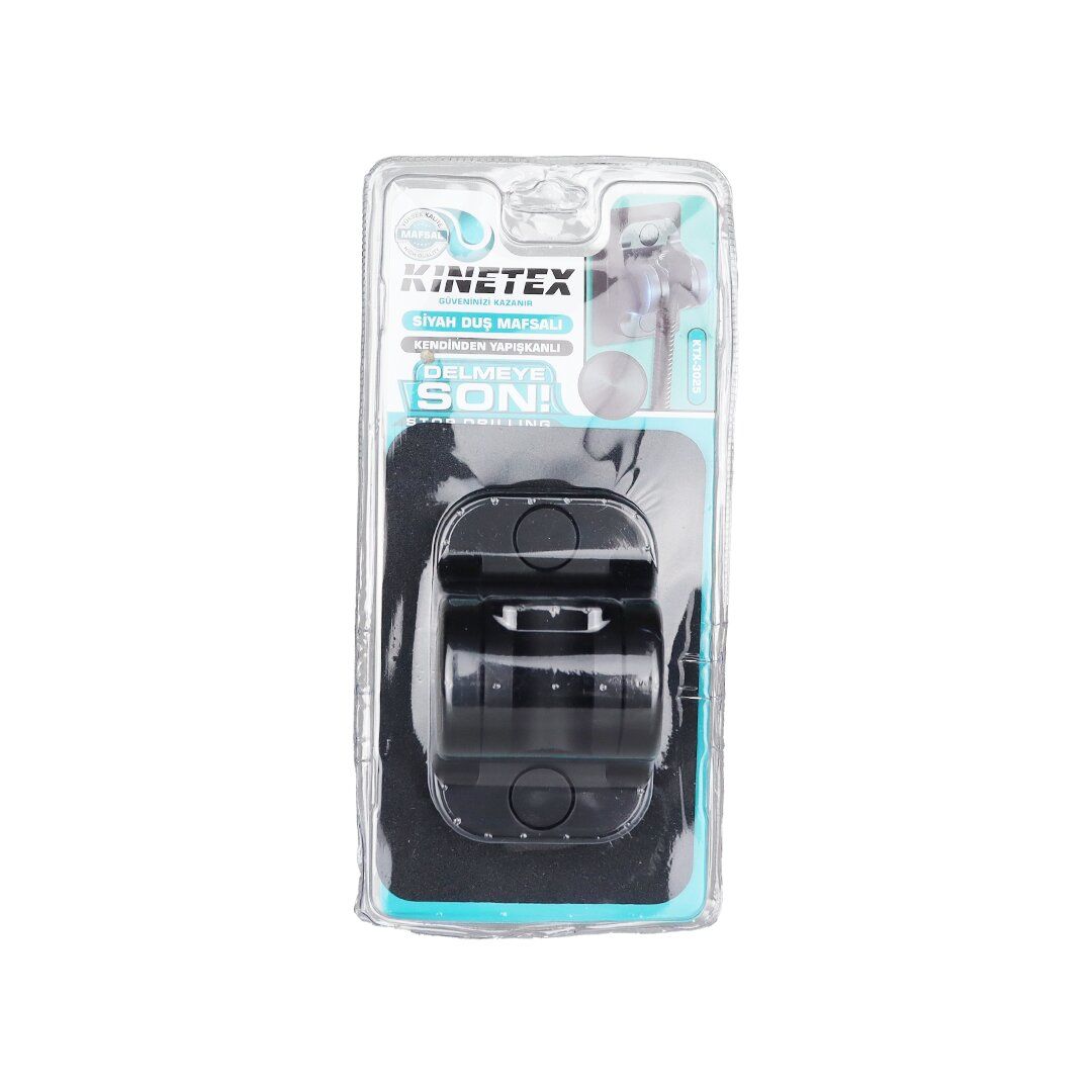 KINETEX KTX-3025 ( SİYAH & VAKUMLU ) DUŞ ASKISI & MAFSAL ( YAPIŞKANLI MONTAJ )*30X4
