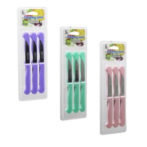 NAYUAN STAİNLESS STEEL KNİFE ( 6PCS ) MEYVE BIÇAK ( RENKLİ PLASTİK SAPLI ) ( VAKUMLU AMBALAJ ) ( BRKT-806155 )*288
