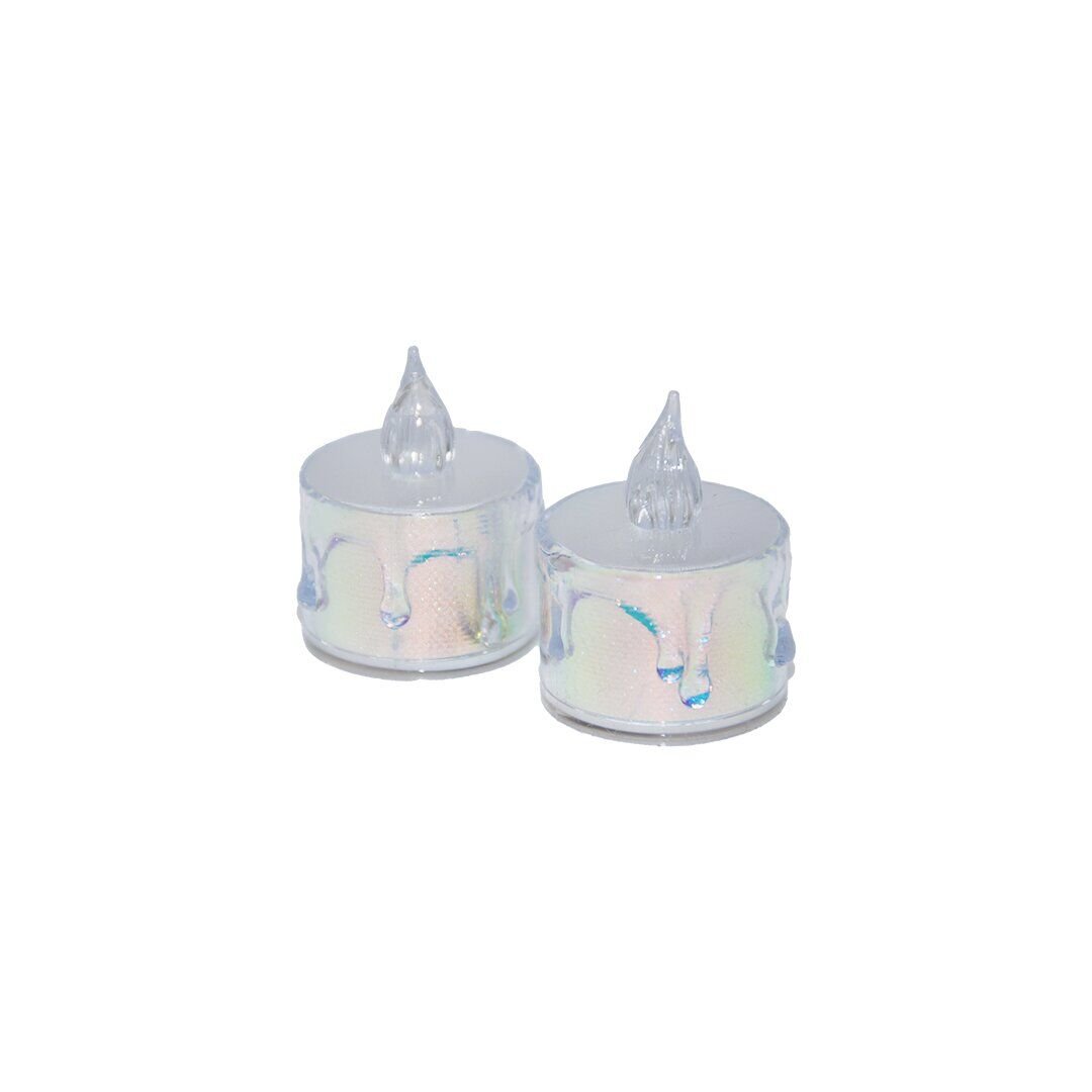 SMOKELESS CANDLES ENF-512 (KÜÇÜK BOY= ÇAP:3.5CM & Y: 2.8CM) (DAMLALI AKAN MUM MODELİ) (PİLLİ) LED MUM (MİKA KRİSTAL PLASTİK)*24X20