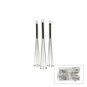 İBİCO İ22-357 ( 8-BONCUK UÇLU ) METAL ÇIRPICI ( KROM SAP ) ( UÇLARI=İT TOPLA & ÇEK AÇ ) ( UÇ=18CM + SAP:12CM )*12X20