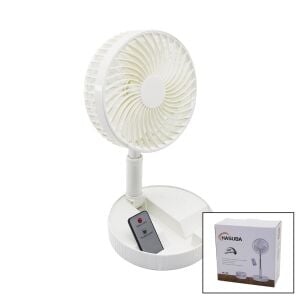 HASUBA HS-269 (KUMANDALI) (MİNİ FAN) M.ÜSTÜ VANTİLATÖR (KATLANIR FAN=19.7CM & UZAYAN AYAK=35-102CM) (TELEFONLUKLU) (USB ŞARJ)*20