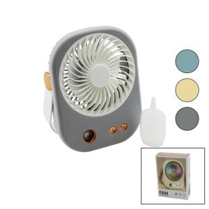 HASUBA HS-284 BJJ-566 (SU SPREYLİ) (USB MİNİ FAN) (15.5X12CM) MASA ÜSTÜ (USB ŞARJLI) (2İN1 KULP=TAŞIMA & DURUŞ) (3 KADEME HIZ) MİNİ VANTİLATÖR*120