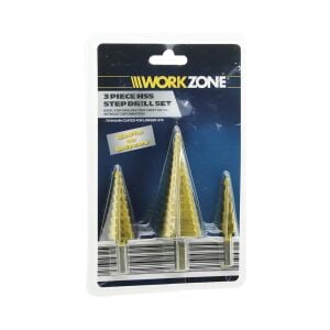 WORKZONE-25034325-73380-LRD-117 ( 3PCS ) ( HSS KADEMELİ ) MATKAP UCU SETİ ( 4-12MM - 4-20MM -4-32MM )*50
