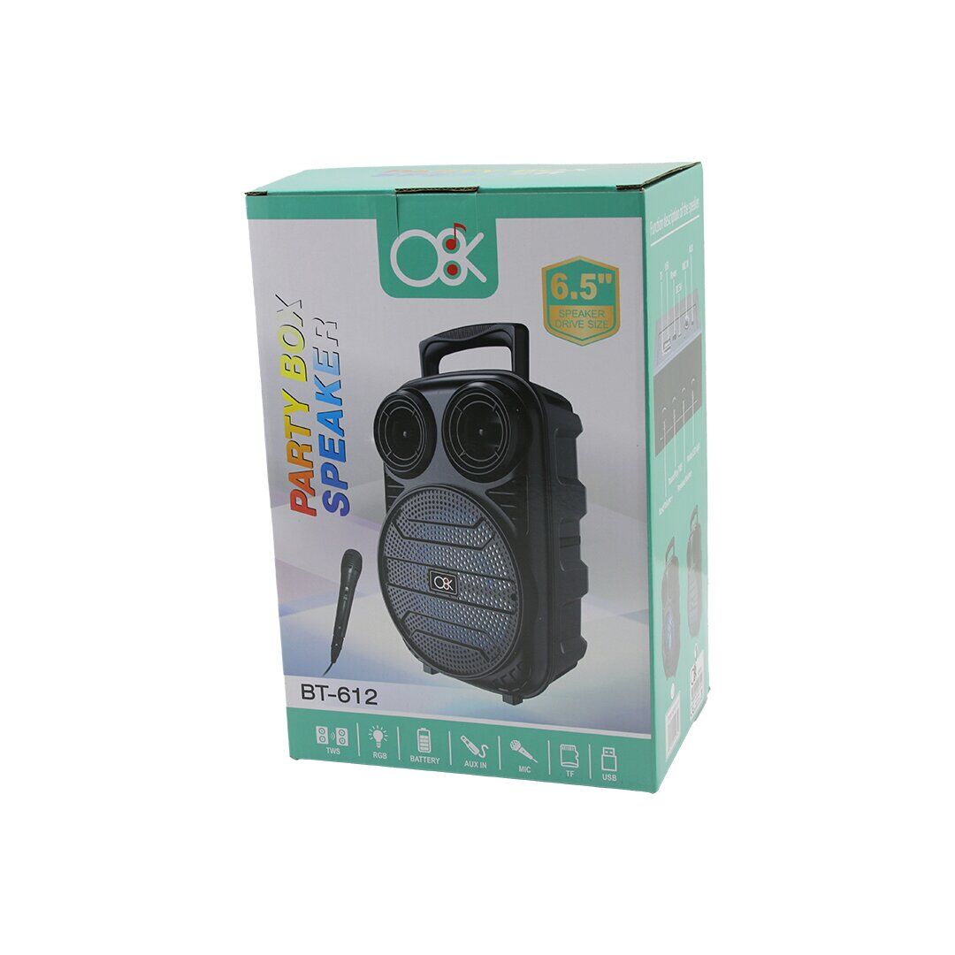 PLATOON BT-612 ( 6.5'' ) BLUETOOTH WİRELESS MİKROFONLU HOPARLÖR & SPEAKER ( USB SARJLI ) ( AUX & TF & USB) *18