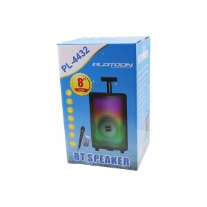 PLATOON PL-4432 BLUETOOTH ( MİKROFON & KUMANDALI ) SPEAKER IŞIKLI (2400mAH) (256x228x421MM) (20W & 100HZ-20KHZ & 85dB)*6