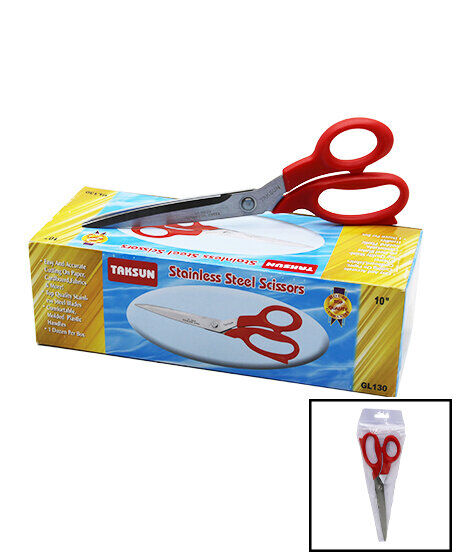 TAKSUN GL-130  ( 10'' ) TERZİ MAKASI RENKLİ SAPLI*12X15