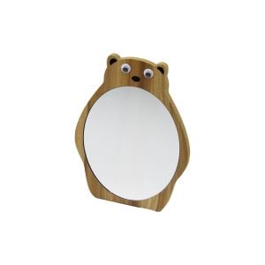 YAKUT-11536 ( AHŞAP & AYI FİGÜRLÜ ÇERÇEVE ) ( 6.5'' ) MAKYAJ AYNASI ( METAL AYAKLI )*48