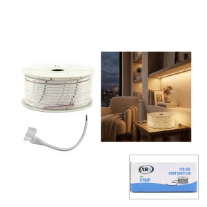 ARS-348983 ( 100MT ) ( 3000K & GÜN IŞIK ) DIŞ MEKAN ŞERİT LED 220V ( 120LED )*1
