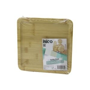 İBİCO İ22-182 ( KARE ) AHŞAP BAMBU SERVİS SUNUM TEPSİ & TAHTASI ( MİNİ TEPSİ ) ( 20 X 20 X 1.4CM )*36