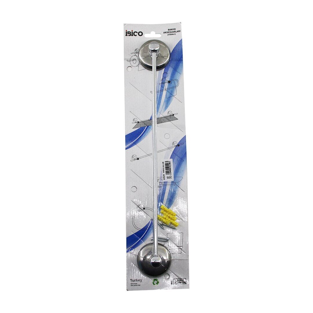 İBİCO BANYO BNY-205 ( UZUN ) METAL ( HAVLULUK ) ( VİDALI MONTAJ )*50