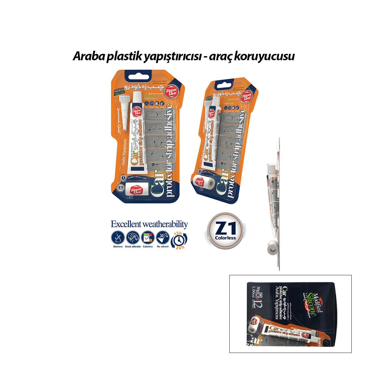 ZİPPER Z1 GLUE ( 30G & 1.06OZ) ( ARABA ) PLASTİK YAPIŞTIRICI.*12X12