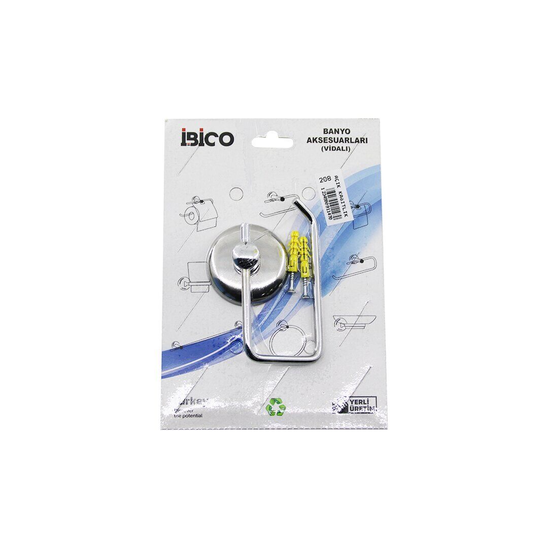 İBİCO BANYO BNY-208 ( AÇIK ) METAL ( WC KAĞITLIK ) ( VİDALI MONTAJ )*50