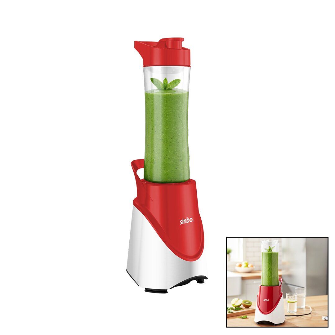 SİNBO SHB-7508 SMOOTHİE BLENDER ( 570ML ŞİŞE )( 4 LÜ ÇELİK BIÇAK ) ( 300W TURBO MOTOR )*6