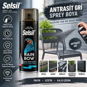 SELSİL TAB-451 ( ANTRASİT GRİ ) SPREY BOYA ( 400ML )*12X1
