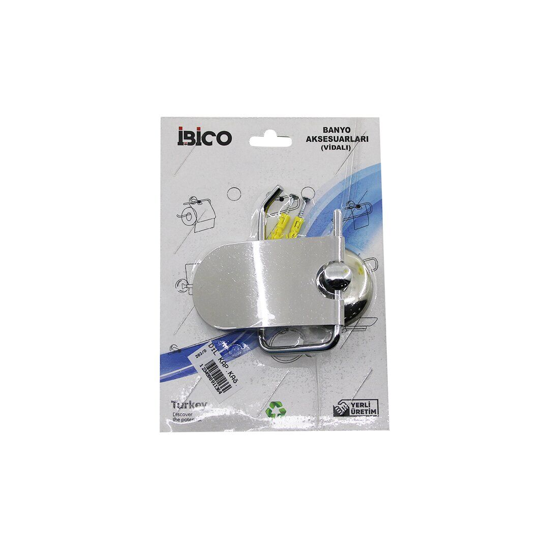 İBİCO BANYO BNY-203D ( DİL KAPAKLI ) METAL ( WC KAĞITLIK ) ( VİDALI MONTAJ )*50