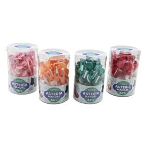 PAMİR PMR-023 ASTERİA PMR-023 ( 36PCS ) ( YAYSIZ ) PLASTİK RENKLİ MANDAL KUTULU*32