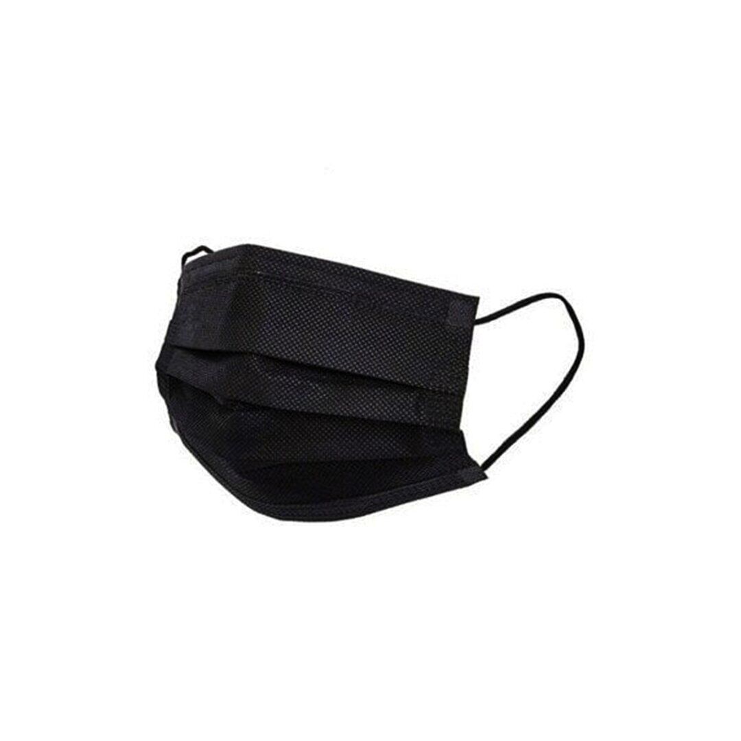 KAVMASK ( SİYAH ) ( 50PCS ) MEDİKAL CERRAHİ YÜZ MASKESİ ( TEK KULLANIMLIK & 3 KATLI )*1X48