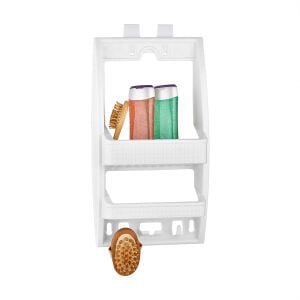 QLUX L-00287 FLEXİ PLASTİK BANYO RAFI ŞAMPUANLIK ( 2 KATLI & ASKILI )*8=K