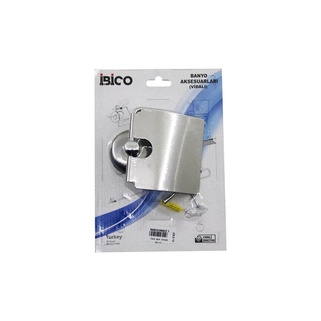 İBİCO BANYO BNY-203G ( GENİŞ KAPAKLI ) METAL ( WC KAĞITLIK ) ( VİDALI MONTAJ )*50