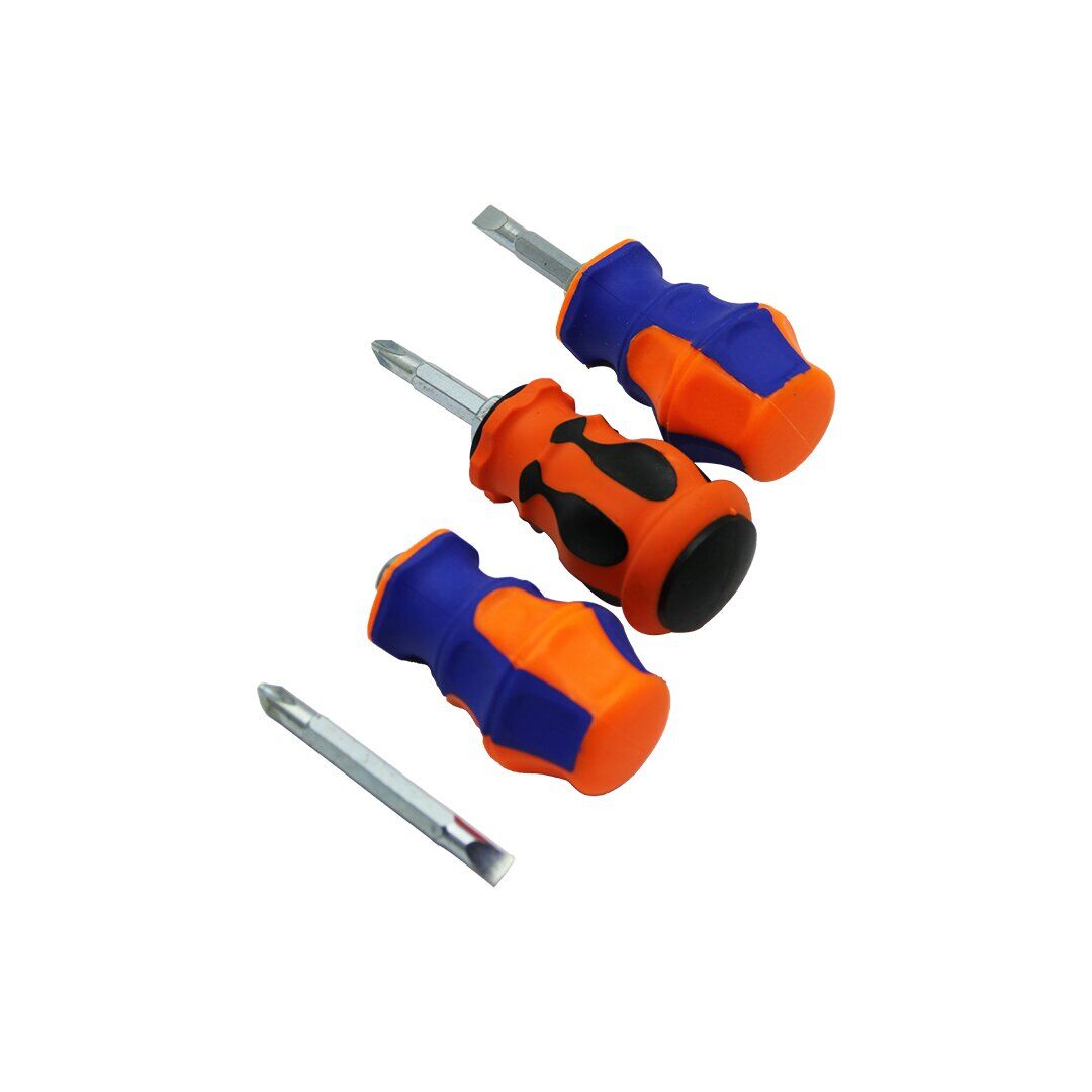 MİRAC-942 ( 2İN1=ÇİFT TARAFLI UÇ ) ( MİNİ TOPAÇ ) ( TAK-ÇIKAR ) ( TURUNCU TOPAJ ) TORNAVİDA ( YILDIZ-DÜZ )*24X20