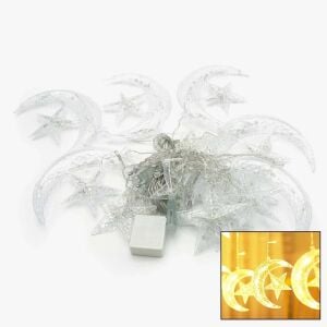 KRD-7919 ( AY-YILDIZ ) ( 3MT & FİŞLİ ) ( EKLEMELİ & FONKSİYONLU ) LUX SARKIT PERDE LED & DEKOR LAMBA*50