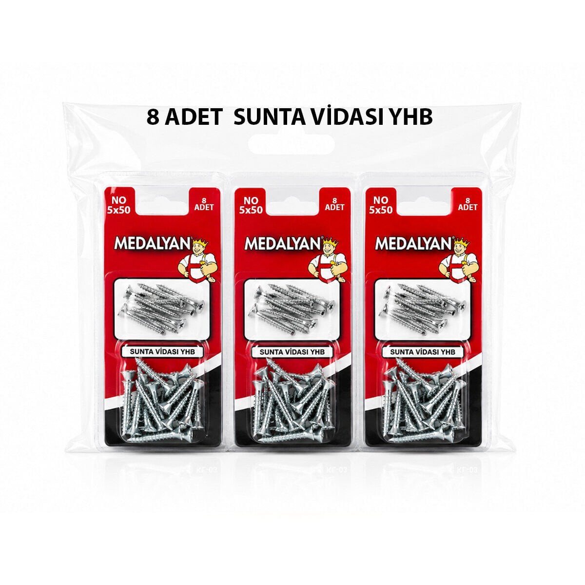 MEDALYAN DL-07 ( 5X50 ) ( 8PCS ) SUNTA VİDASI*12X10