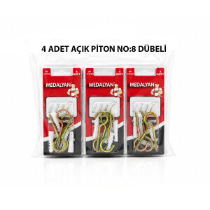 MEDALYAN DL-28 ( 21X100 ) ( 4PCS ) AÇIK PİTON DÜBELLİ*12X12