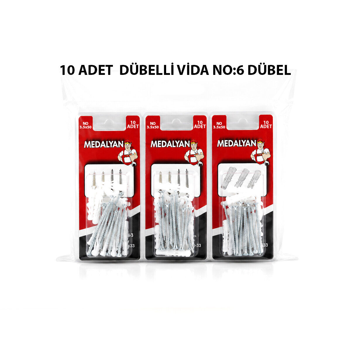 MEDALYAN DL-33 ( 3.5X50 ) ( 10PCS ) DÜBELLİ VİDA*12X12