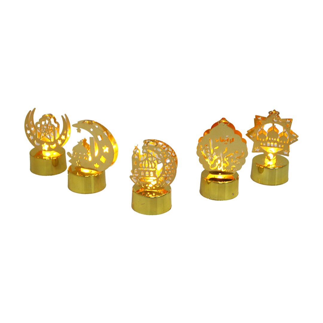 KRD-7941 ( METAL MİX DESEN ) ( PİLLİ ) RAMAZAN LED IŞIK*12X80