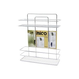 İBİCO K13-014 ( 2 KATLI & DİKDÖRTGEN ) ( KROM ) ( METAL ) BANYO KÖŞELİK & DUŞKABİN RAF & ŞAMPUANLIK*12