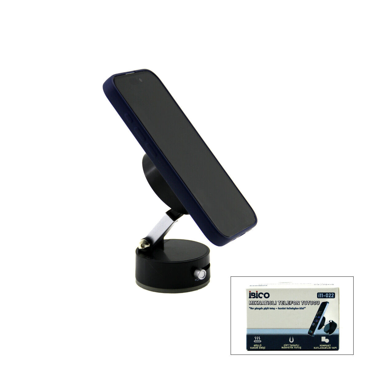 İBİCO İ11-022 ( MIKNATISLI ) OTO & ARAÇ TELEFON TUTACAK TUTUCU ( VAKUMLU )*200