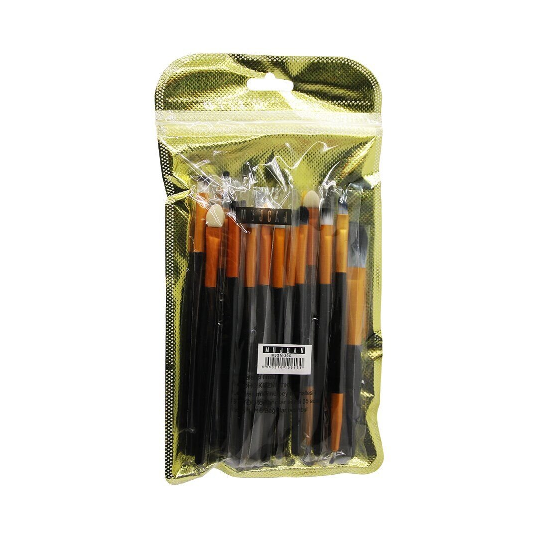 MUJGAN MJGN-39S ( SİYAH=FIRÇA UÇLARI & SAP ) ( 20PCS ) MAKYAJ FIRÇA SETİ*12X30