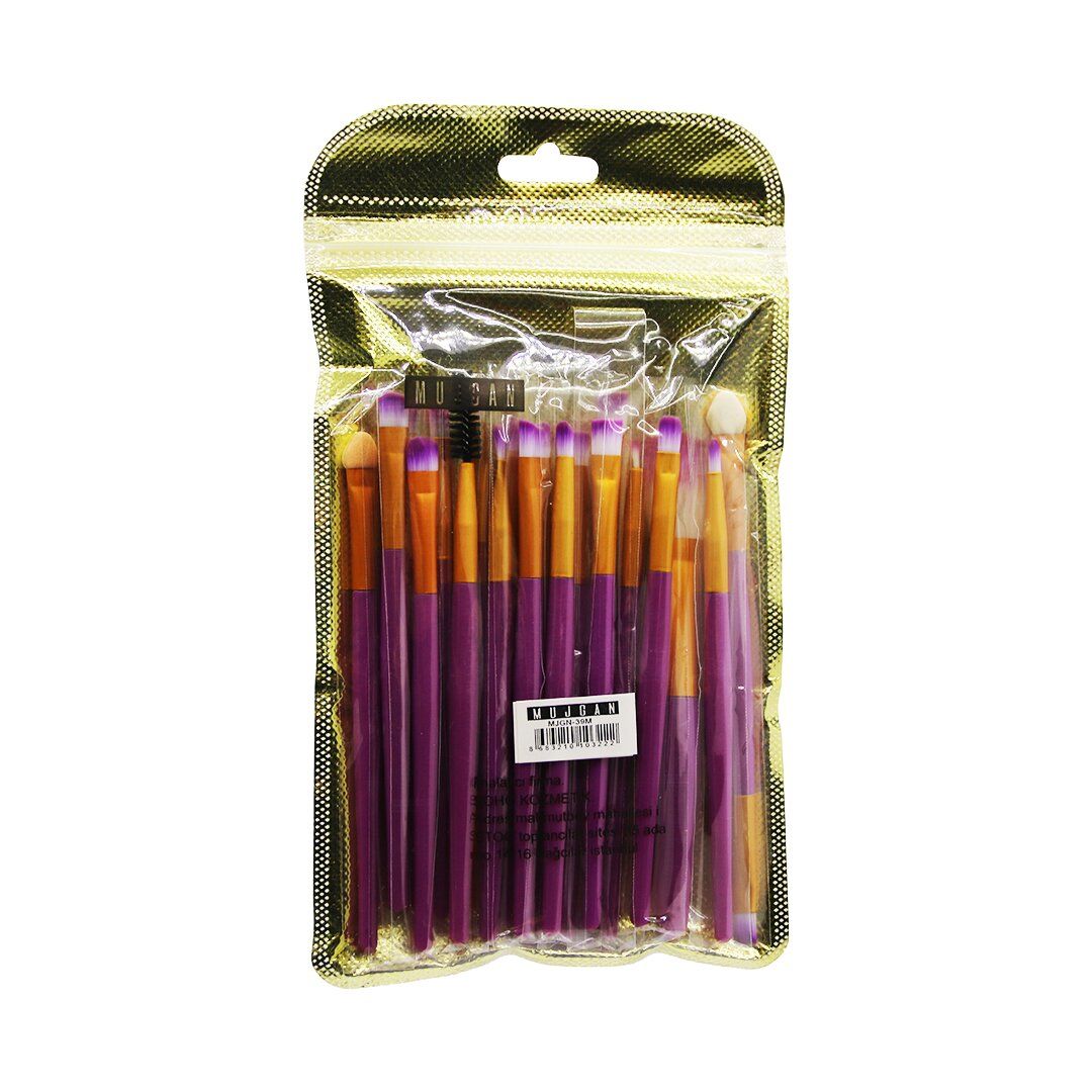 MUJGAN MJGN-39M ( MOR=FIRÇA UÇLARI & SAP ) ( 20PCS ) MAKYAJ FIRÇA SETİ*12X30