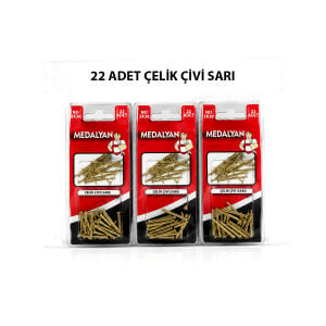 MEDALYAN DL-71 ( 3X30 ) ( 22PCS ) SARI TP ÇELİK TEL ÇİVİ*12X1