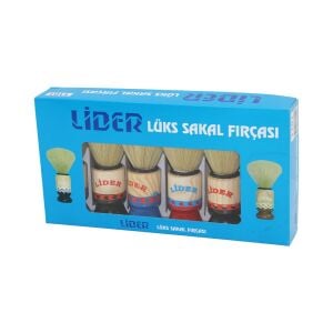 LİDER-1101 LÜKS SAKAL FIRÇASI ( AHŞAP RENKLİ SAPLI )*6X60