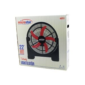 MİCROSTAR HC-1045 (WİNDY) (22'' İNÇ=55CM) (FAN) VANTİLATÖR (2İN1=MASA ALTI & DUVARA MONTE) (70W) (180°) (3-KDM.HIZ) (5-PLS.KNT)*1