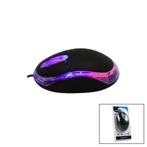 EVEREST KM-6809 ( KABLOLU USB & IŞIKLI ) SİYAH OPTİK MOUSE ( 1200 DPI ) ( VAKUMLU AMBALAJ ) (110CM KABLO)*100