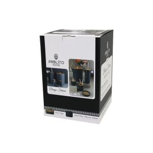 PABLITO HOME PBT-784 ( 5PCS ) YUVARLAK BANYO SETİ & TAKIMI (BAMBU DETAYLI) (ÇÖP KOVA-FIRÇALIK-SIVI&KATI SABUNLUK-DİŞ FIRÇALIK)*6=K