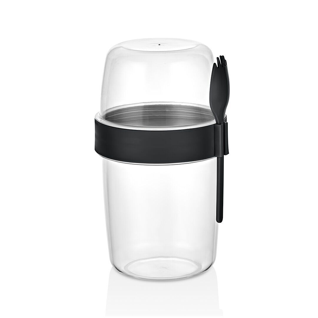 QLUX L-00977 BOMONTİ YOĞURT KABI ( 2 BÖLMELİ = 300+600ML )*24=K