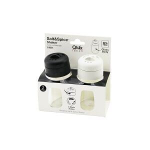 QLUX C-00201 ( 2 PCS ) ( CAM ) TUZLUK & BAHARATLIK SET ( PLASTİK KAPAK= 3 SİTİL DÖKÜM )*6=K