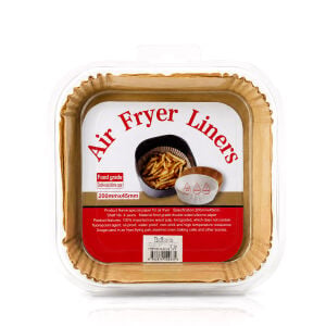 İBİCO İ22-463 ( 50PCS ) ( KARE TABAN: 20CM & KENAR: 4.5CM ) AİR FRYER PİŞİRME KALIP ( KAĞIT )*100
