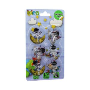 İBİCO İ17-004 ( 6PCS ) ( ASTRONOT RESİMLİ ) ( METAL UÇLU ) ( ŞEFFAF PVC YAPIŞKANLI ) ASKI ( 2KG.TAŞIMA )*12X24