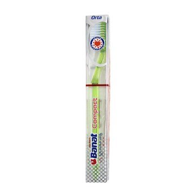 BANAT-520011 COMPACT ( ORTA & MEDİUM ) DİŞ FIRÇASI ( ŞEFFAF PLASTİK KUTULU )*12X20
