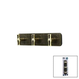 İBİCO İ17-006 ( 3 KOLLU= GOLD & ( T= Ꟶ ) YAPIŞKANLI PLS.ASKI ( MİKA KRİSTAL ŞEFFAF RENKLİ TABAN ) ( 3.5KG.TAŞIMA )*12X14