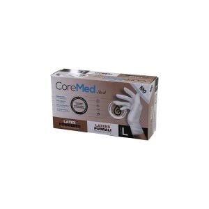 COREMED BİMEL HASPET ( L ) ( PUDRALI ) LATEX MUAYENE ELDİVENİ ( LATEKS ) ( 100LÜ )*1X20