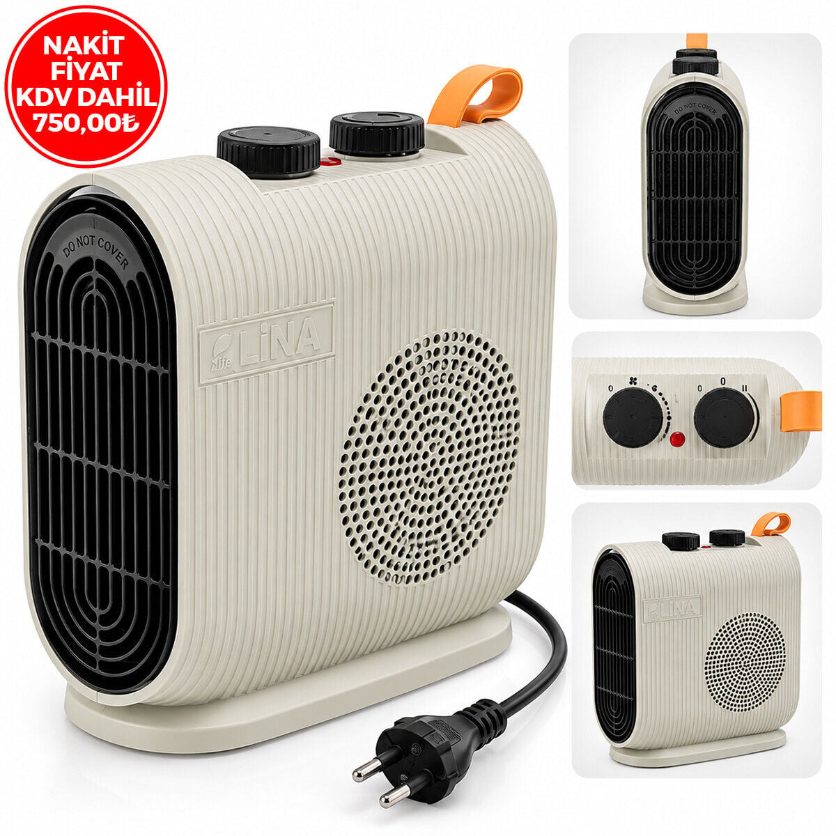 LİNA FLZ-22  ELEKTRİKLİ FANLI ISITICI VE SOĞUTUCU SOBA ( 220V-240V & 50/60HZ ) ( 2000W )*12