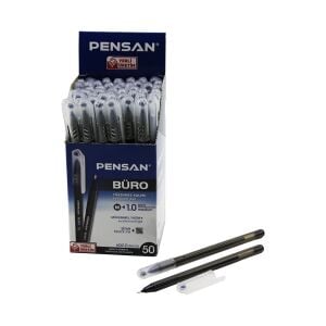 PENSAN BÜRO ( SİYAH ) TÜKENMEZ KALEM ( M-MEDİUM & 1.0MM UÇ )*50X40