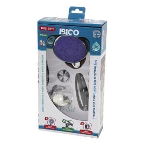 İBİCO K13-032 (KUTULU AMBALAJ) (3İN1) DUŞ SETİ ( FONKSİYONLU KROM DUŞ BAŞLIK & METAL DUŞ HORTUM & MAFSAL=ASKI VİDALI )*36