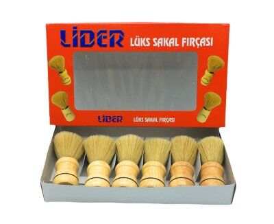 LİDER-1104 ( AHŞAP SAPLI ) SAKAL FIRÇASI*6X60