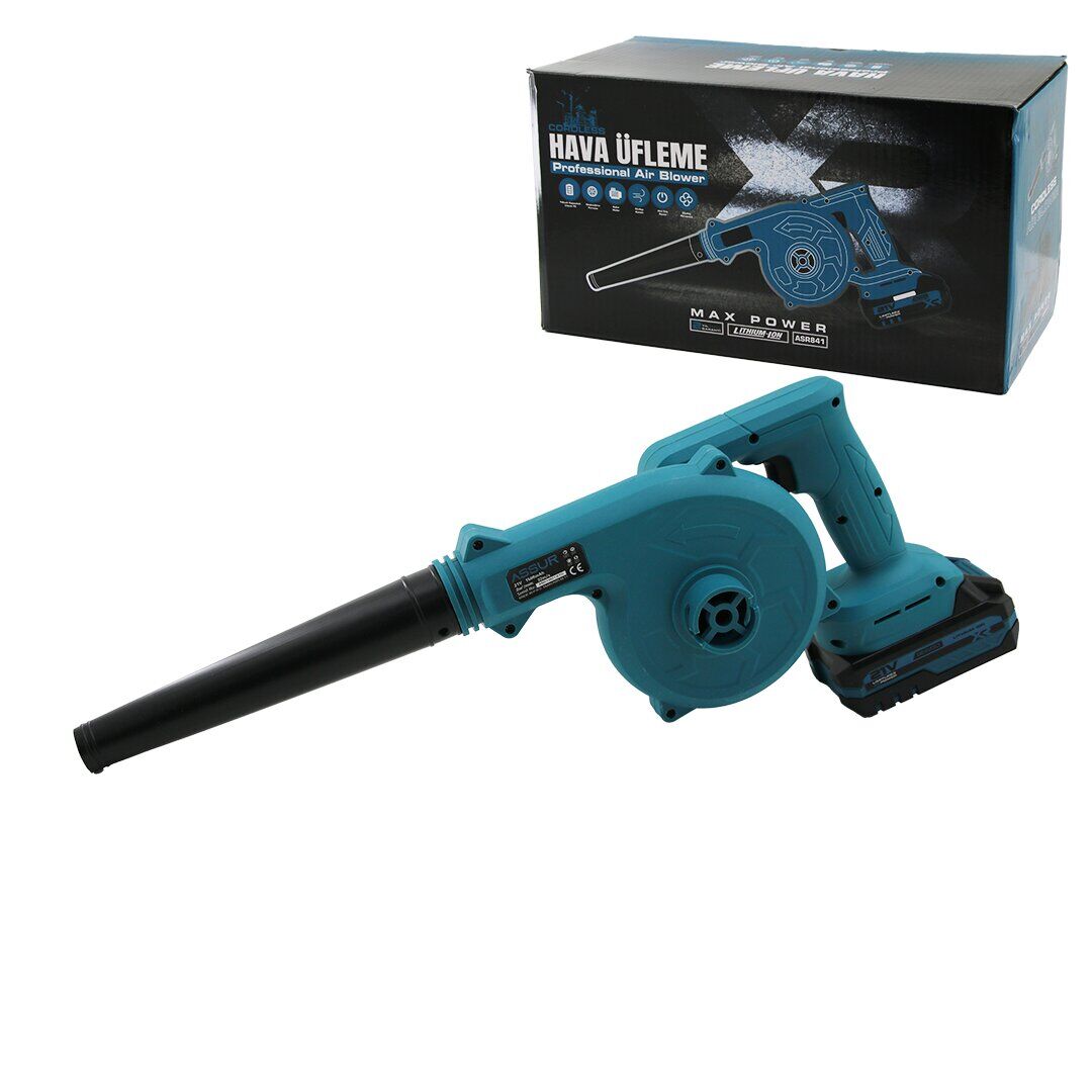 CORDLESS ASR-841-BL11 ( ŞARJLI )  HAVA ÜFLEME MAKİNE ( KÖRÜK & KOMPRESÖR ) ( 21V ) ( ÜFLEME HIZ = 2M3 / DAK. )*10